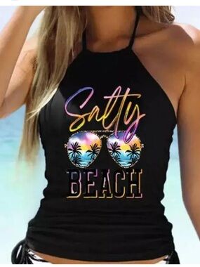Coconut Halter Neck Tankini top L NWOT
